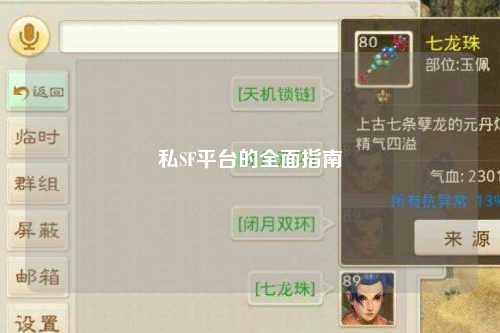私SF平台的全面指南