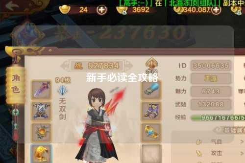 新手必读全攻略