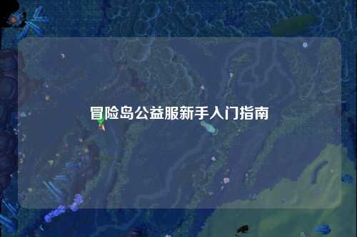 冒险岛公益服新手入门指南