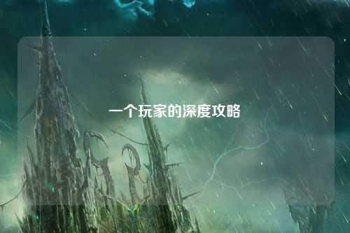 一个玩家的深度攻略