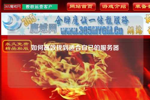 如何高效找到适合自己的服务器