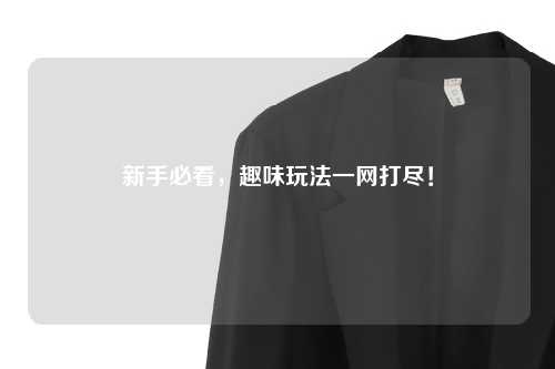 新手必看，趣味玩法一网打尽！