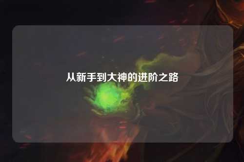从新手到大神的进阶之路
