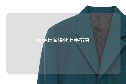 新手玩家快速上手指南
